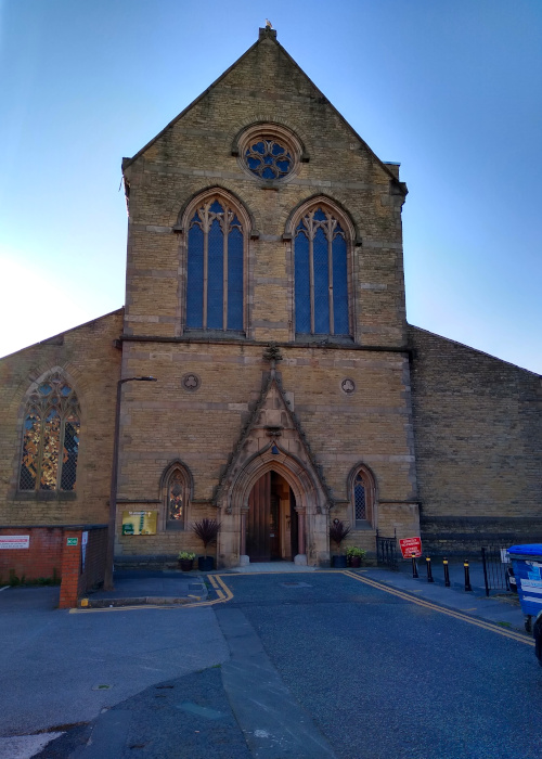 Front exterior of the church